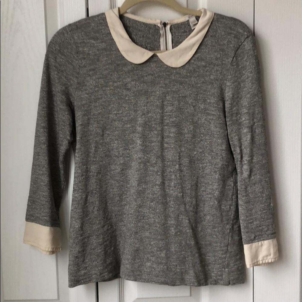 J crew Peter Pan collar top